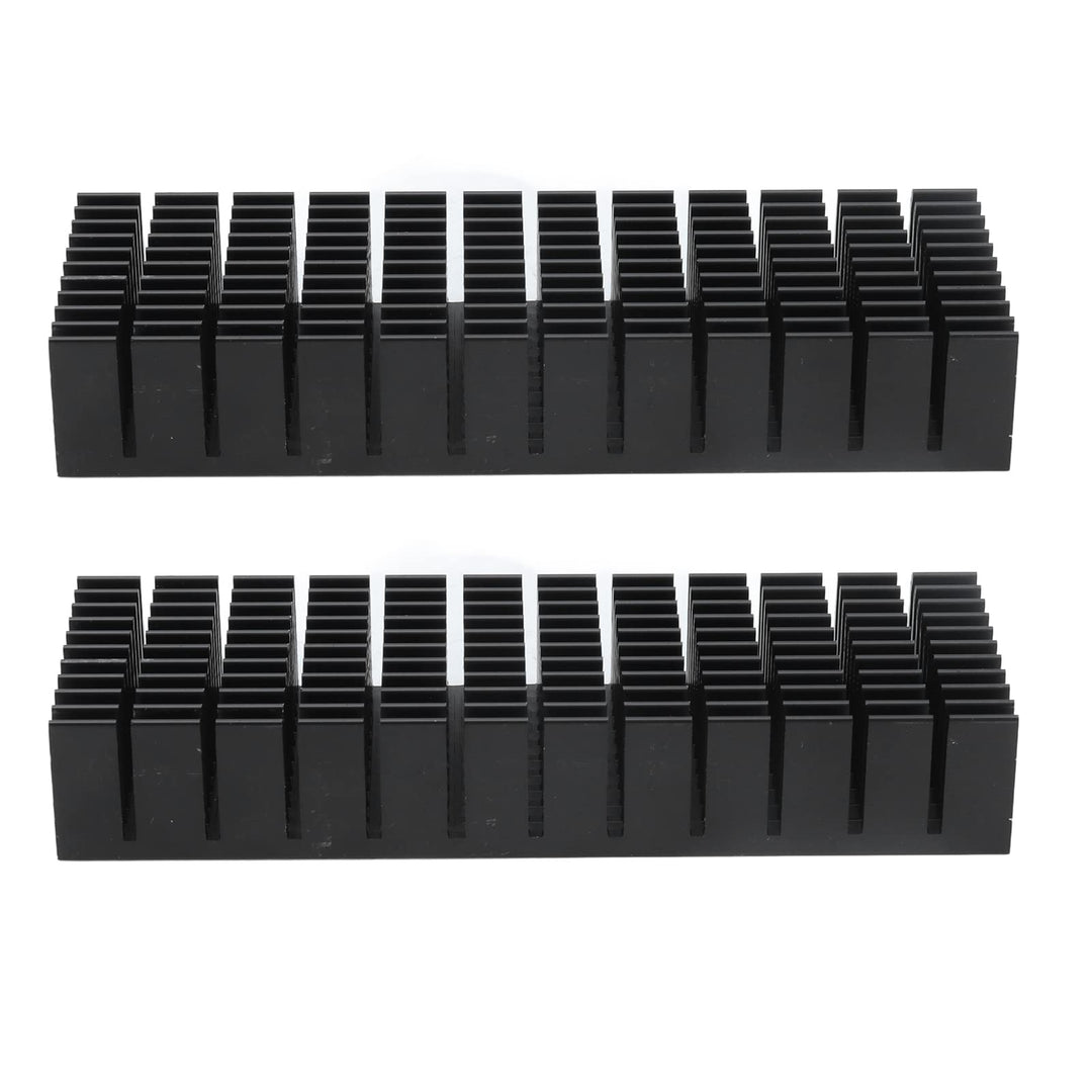 lyrlody 2 Stück Schlitzkühlkörper, Aluminium Kühlkörper PC Kühlrippen Kühler-Set Heatsink Eloxierte