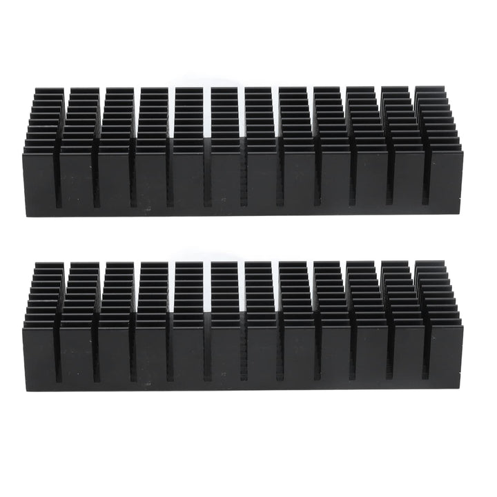lyrlody 2 Stück Schlitzkühlkörper, Aluminium Kühlkörper PC Kühlrippen Kühler-Set Heatsink Eloxierte