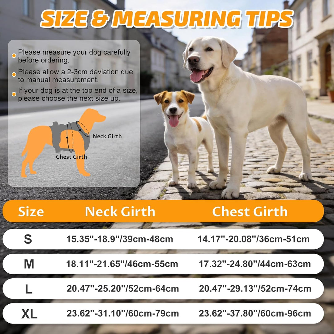 Hundegeschirr mit AirTag-Halter für Kleine Mittelgrosse Grosse Hunde, Anti Zug Geschirr Hund mit Gri