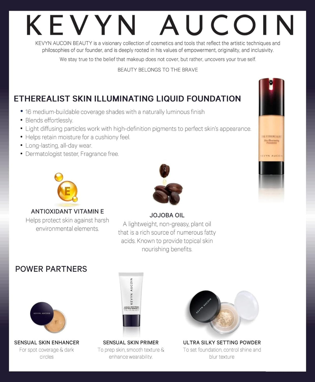 Kevyn Aucoin The Etherealist Skin Illuminating Foundation – EF 15 Deep For Women 0,95 oz Foundation