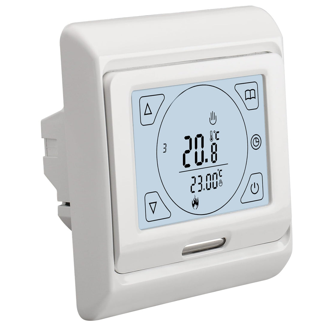 Wengart Digital Raumthermostat mit Touchscreen für elektrische Heizungen WG809,Unterputz Montage Woc