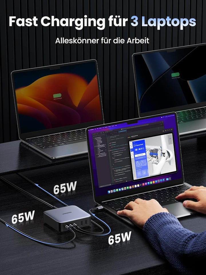 UGREEN Nexode USB C Ladegerät 200W USB C PD Netzteil 100W+100W 6-Ports GaN Charger Mehrfach kompatib