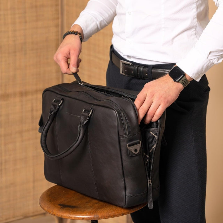 The Chesterfield Brand Boston - Aktentasche 15" 41 cm Schwarz, Schwarz