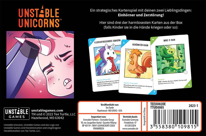 Unstable Games, Unstable Unicorns NSFW, Partyspiel, Kartenspiel, 2-8 Spieler, Ab 18+ Jahren, 30-60 M
