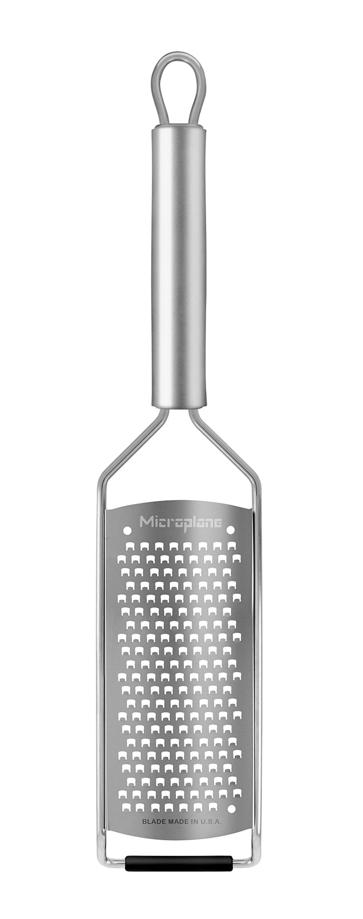 Microplane Küchenreibe Grob für Käse, Karotte, Ingwer, Kokosnuss und Meerrettich mit rasiermessersch