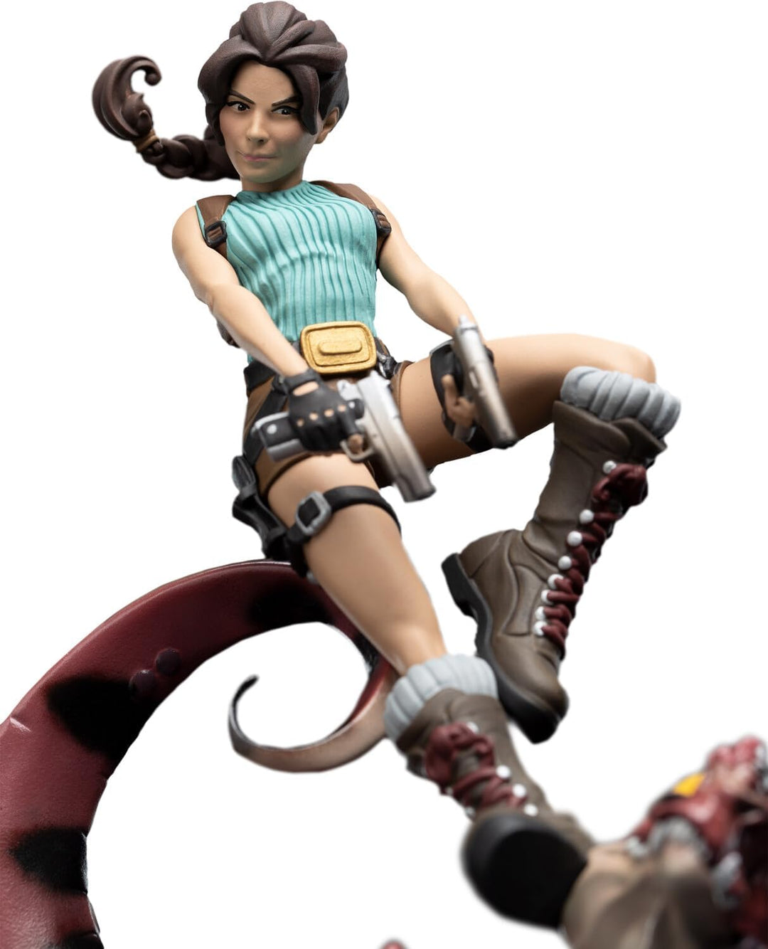 Weta Workshop Tomb Raider Mini Epics Vinyl Figur Lara Croft & Raptor 24 cm