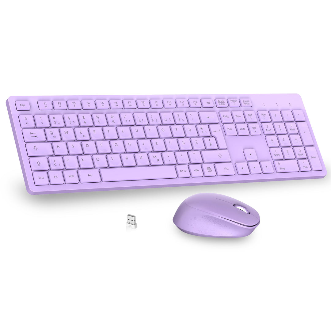 LeadsaiL K786 Tastatur Maus Set Kabellose, Tastatur und Maus, QWERTZ Deutsches Layout Funktastatur m