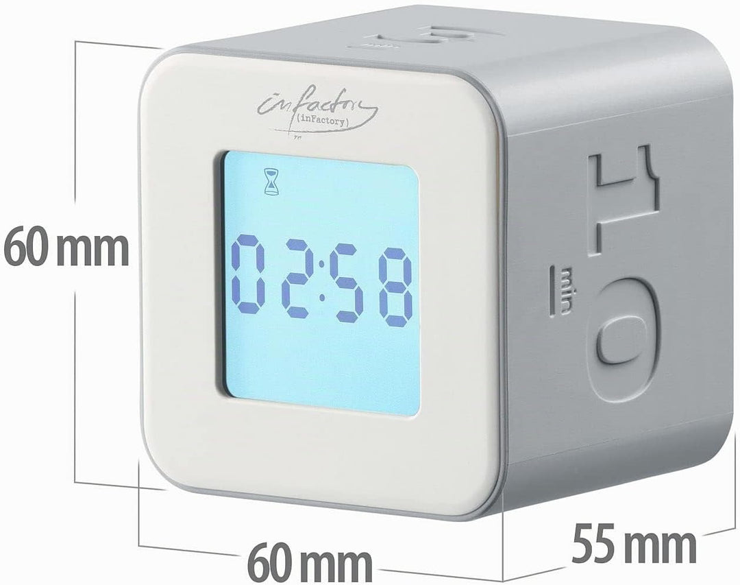 infactory Cube Timer: 2er-Set digitale Timer-Würfel mit 4 Zeiten, 6 x 6 x 5,5 cm (Würfeltimer, Eggti