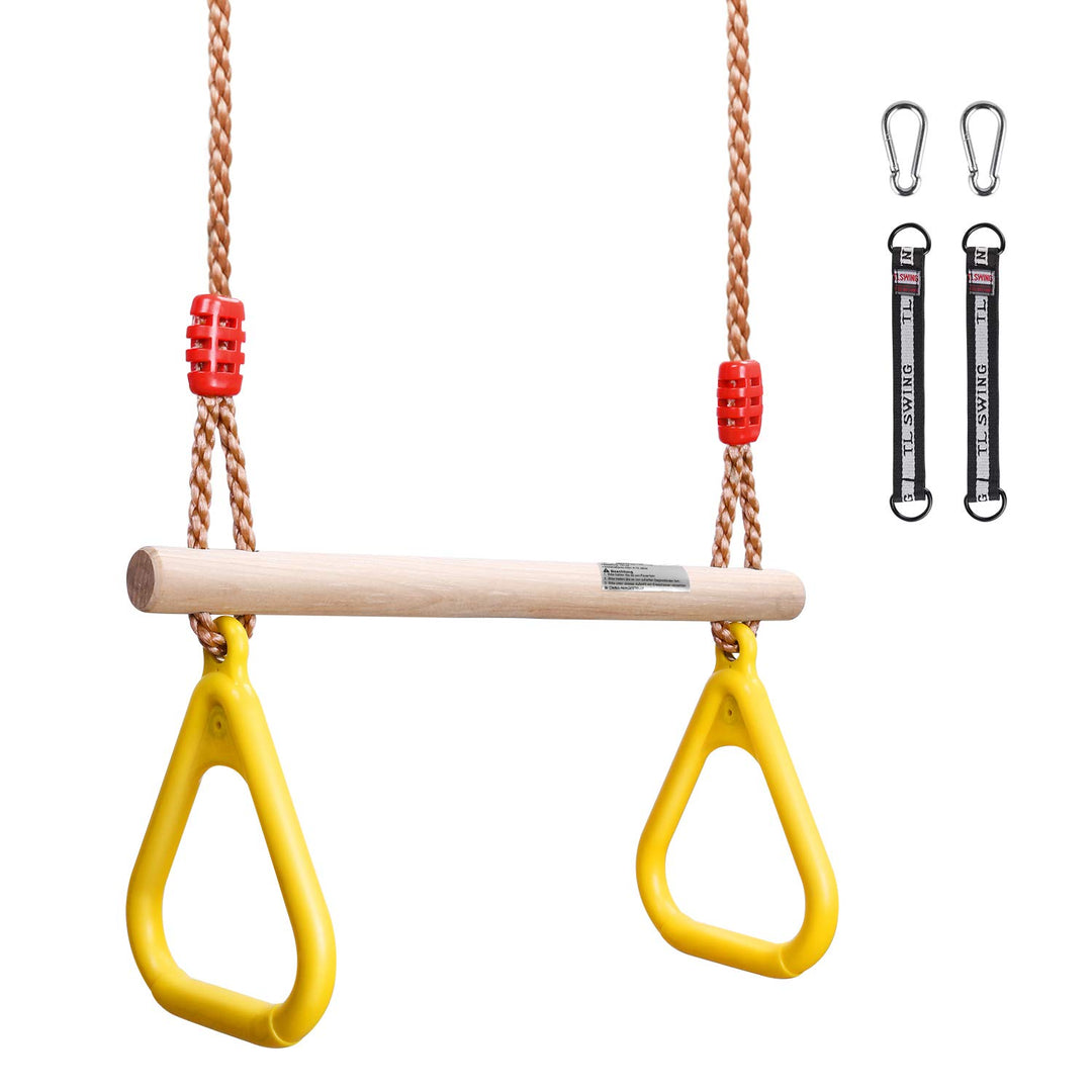 GHB Schaukel Trapez Schaukel Schaukel Kinder mit Kunststoff Turnringe für Kinder Outdoor zum Aufhäng