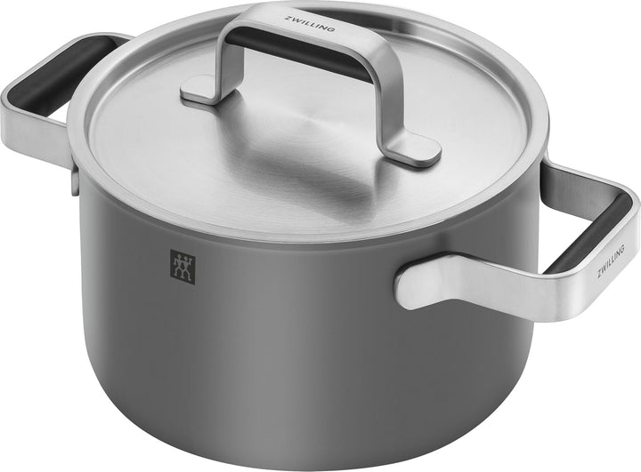ZWILLING PURE Kochtopfset, 5-tlg, 18/10 Edelstahl, Keramik-Aussenbeschichtung, Stay-Cool-Griffe, Spü