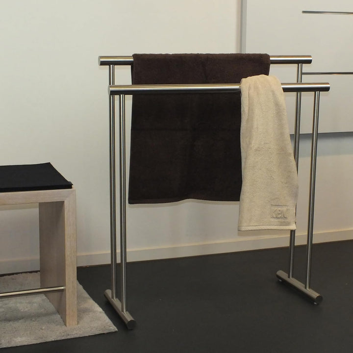 Kela 22691 Handtuchhalter, 2 Stangen, 18/10 Rostfreier Edelstahl, 76 cm Länge, Priamo, Satiniert 76