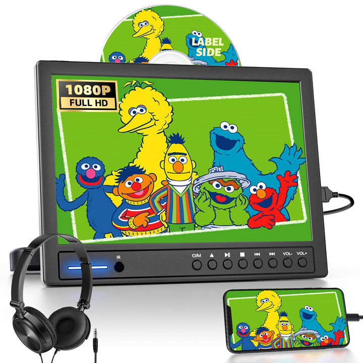 Arafuna 12,5 Zoll DVD Player Auto,1080p Auto Fernseher, DVD Player Auto Kinder Supporte l'entrée USB