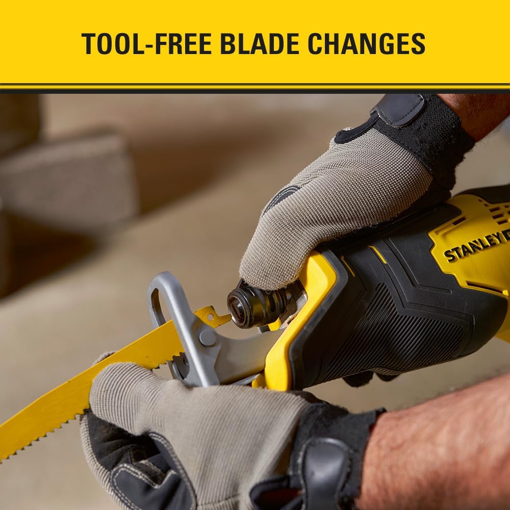 STANLEY Säbelsäge, 18 V, FATMAX V20-Bereich, 25 mm, Geschwindigkeit 0-3000, bürstenloser Motor, ohne