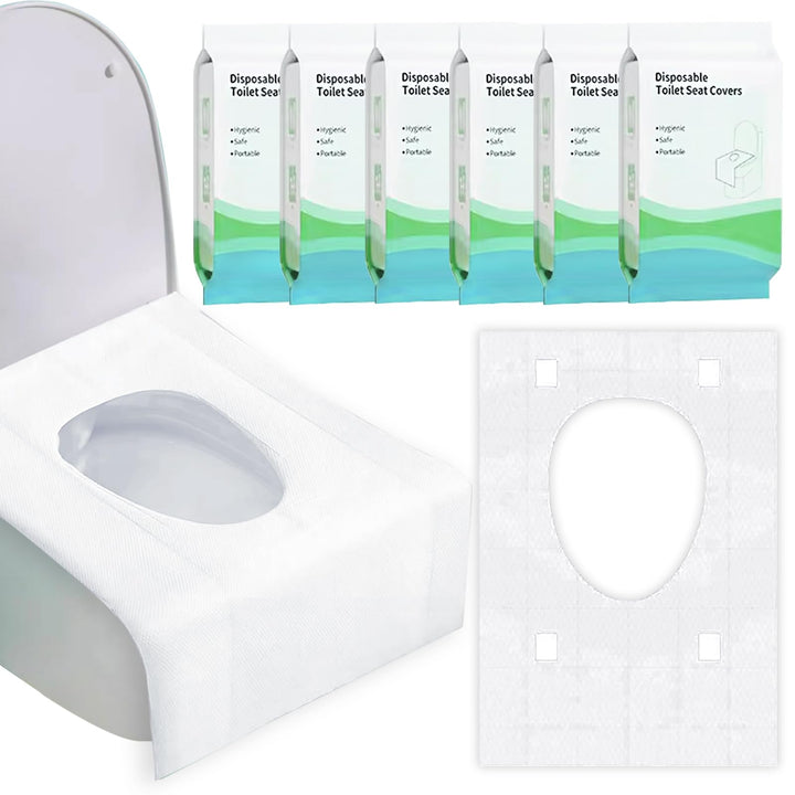 60 Stück Einweg Toilettenauflage, Einweg Toilette Auflage,Toiletten Sitzbezug für Kinder und Erwachs
