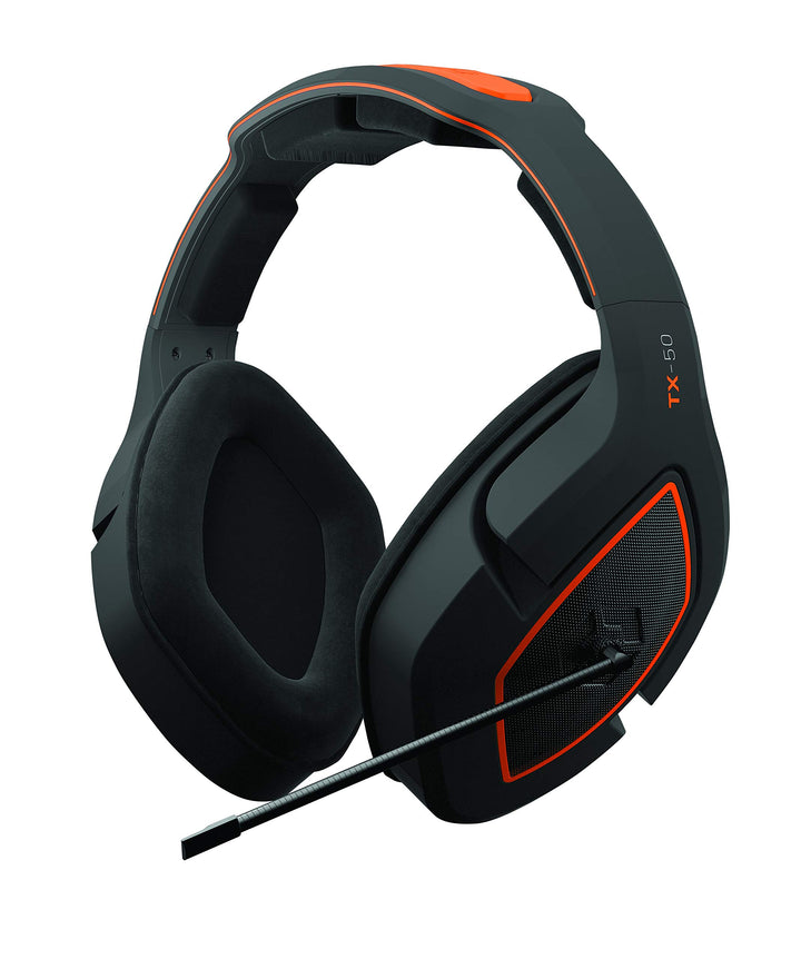Gioteck TX50 Kopfhörer mit Mikrofon, Klinkenstecker 3,5 mm, für PS4 Xbox One und PC (Orange und Schw
