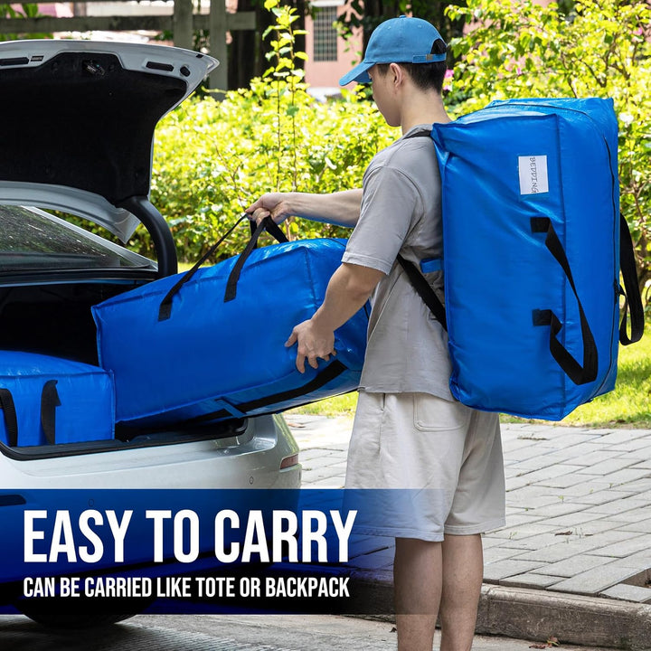 TAILI Blue Heavy Duty Moving Bags, Kleideraufbewahrungstaschen mit stabilem Reissverschluss und star