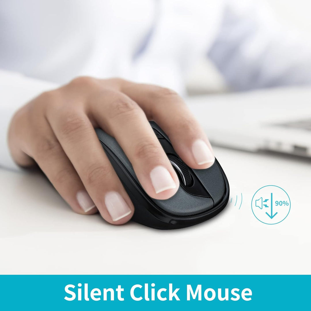 Rapoo M500 Silent kabellose Maus wireless Mouse 1600 DPI Sensor 12 Monate Batterielaufzeit leise Tas