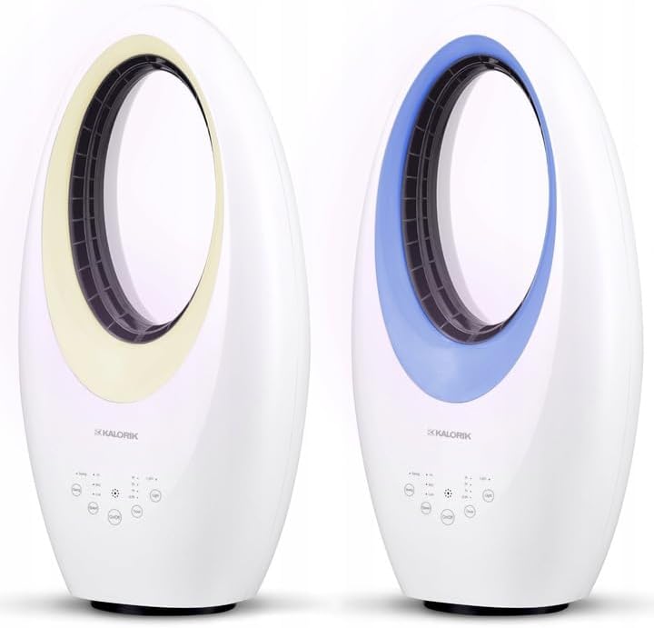 KALORIK VT2000 Leiser Blattloser Standventilator – 40W Schaufelloser Bodenventilator mit 4-farbiger