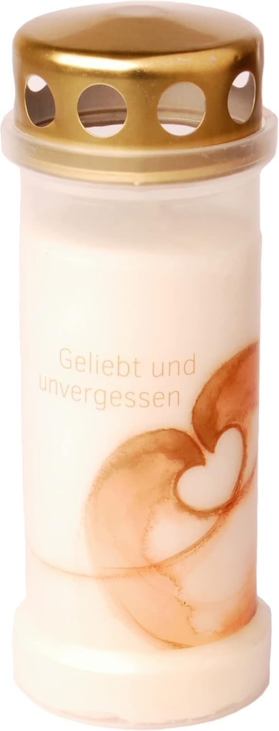 Bolsius Grablicht - Weiss - 12 Stück - Länge Brenndauer 70 Stunden - Trauerkerze & Gedenkstätte Kerz