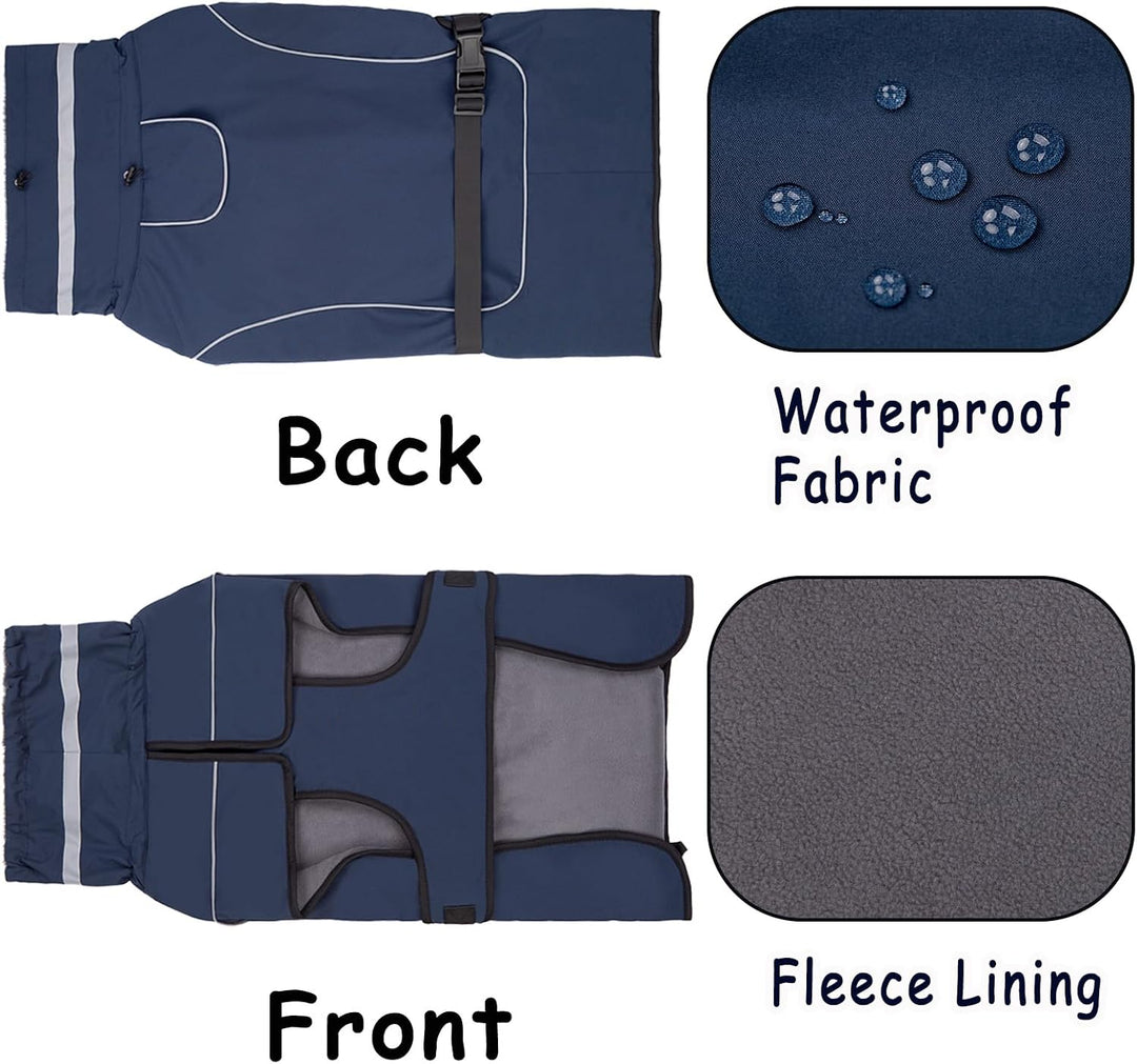 Mantel Hund Wasserdicht Winter Hundemantel Warm Wasserdicht Hundejacke Fleece Hundepullover Hundeman