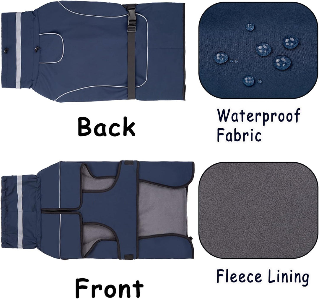 Mantel Hund Wasserdicht Winter Hundemantel Warm Wasserdicht Hundejacke Fleece Hundepullover Hundeman