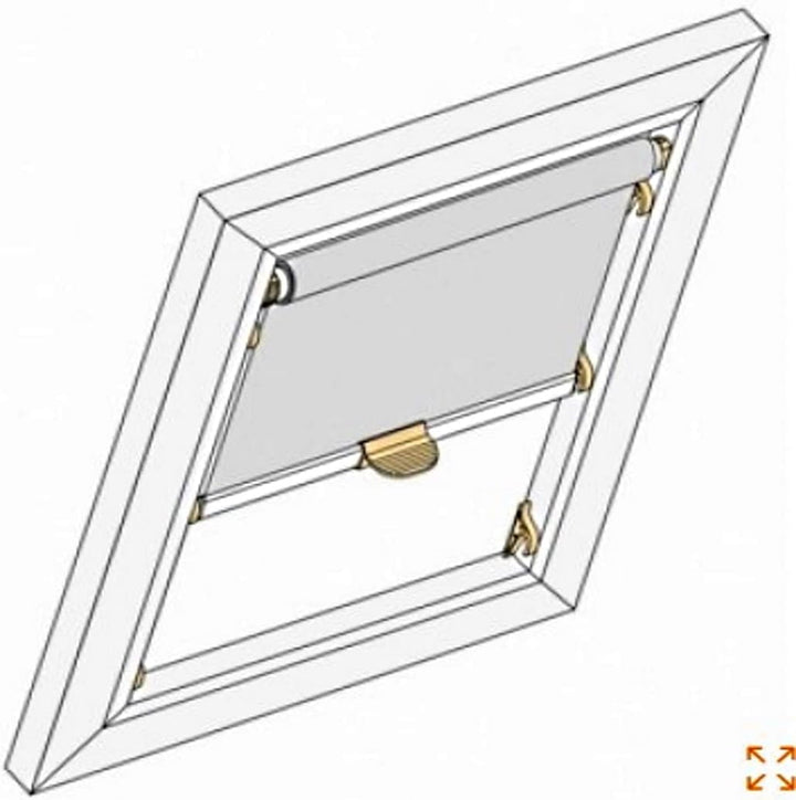 Thermo-Verdunkelungs-Rollo für BRAAS/Delta Atelier BA/DA, Baujahr 1991-2000 GELB 142.23 (70/140 Glas