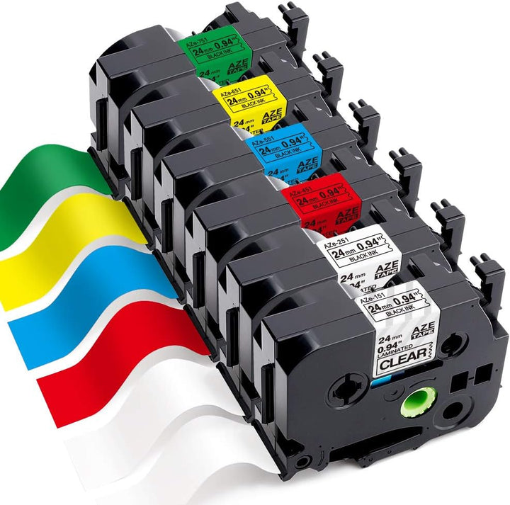 Markurlife Kompatible Schriftband als Ersatz für Brother TZe 24mm TZ-251 TZ-151 TZ-451 TZ-551 TZ-651