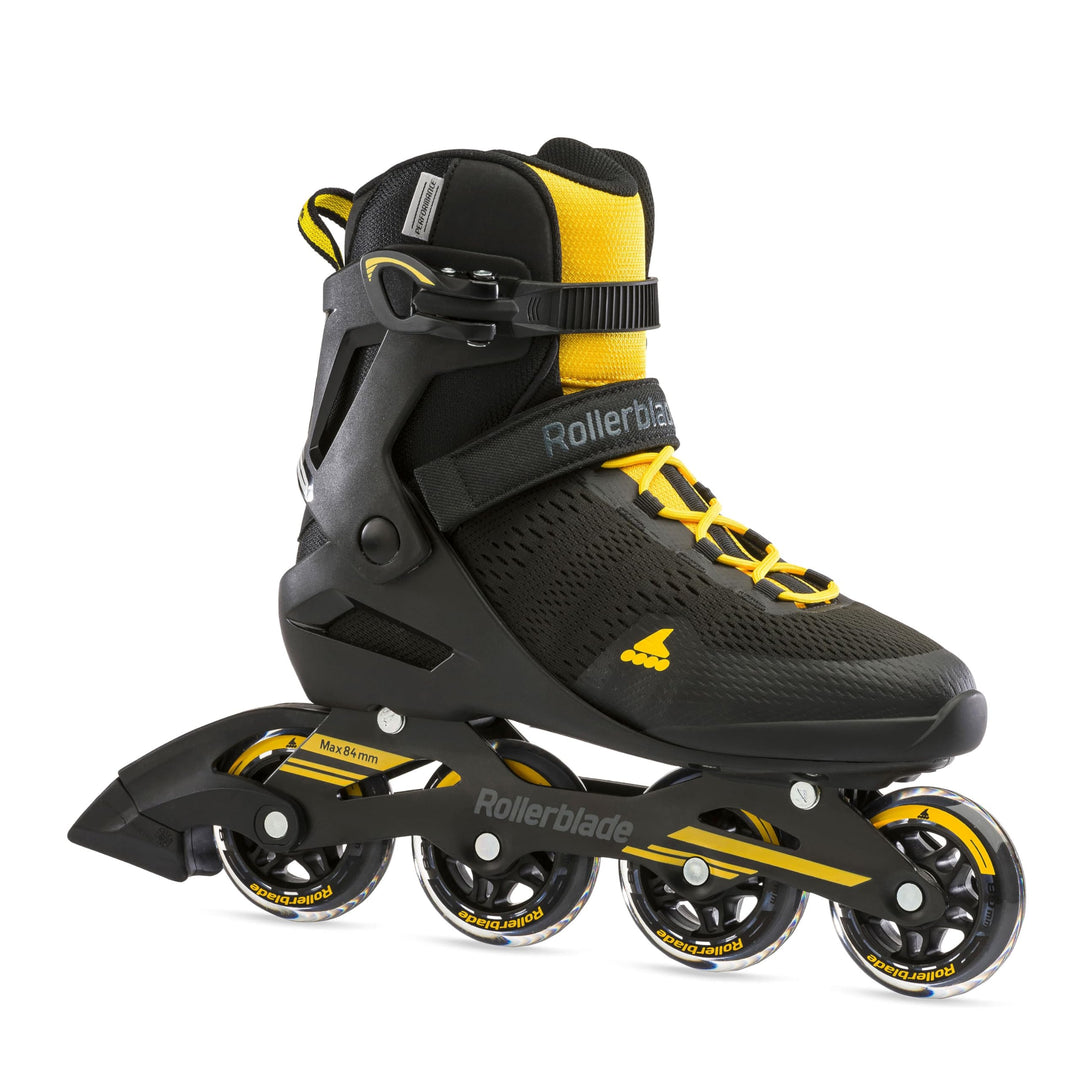 Rollerblade Spark 80 Inline Skate 2022 Black/Saffron Yellow, 44.5