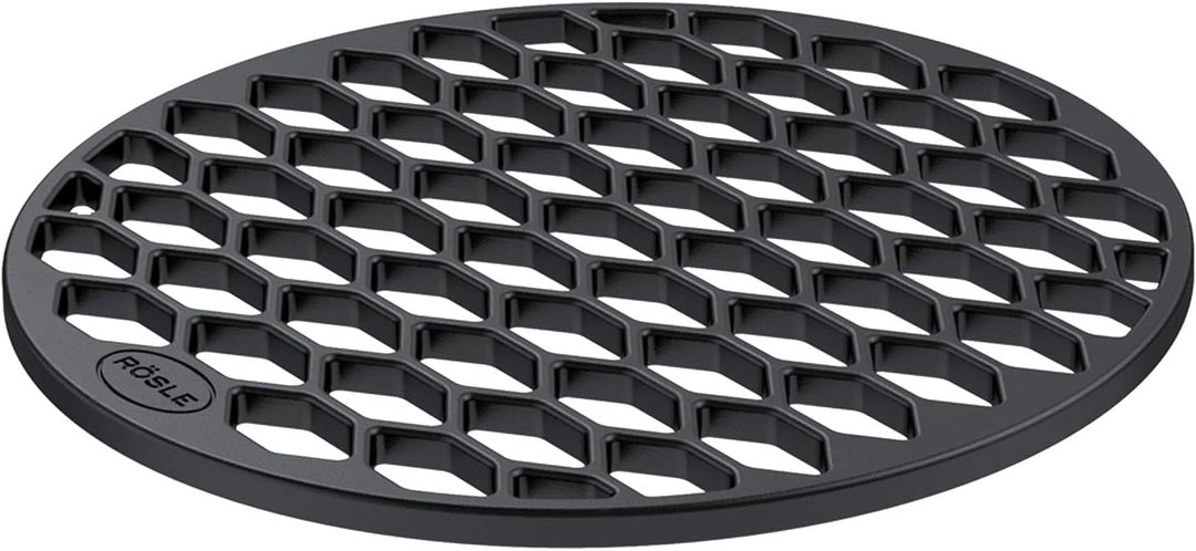 RÖSLE VARIO Grillrost RS, Hochwertiger Grillrost aus emailliertem Gusseisen, Grillbranding, 30 cm