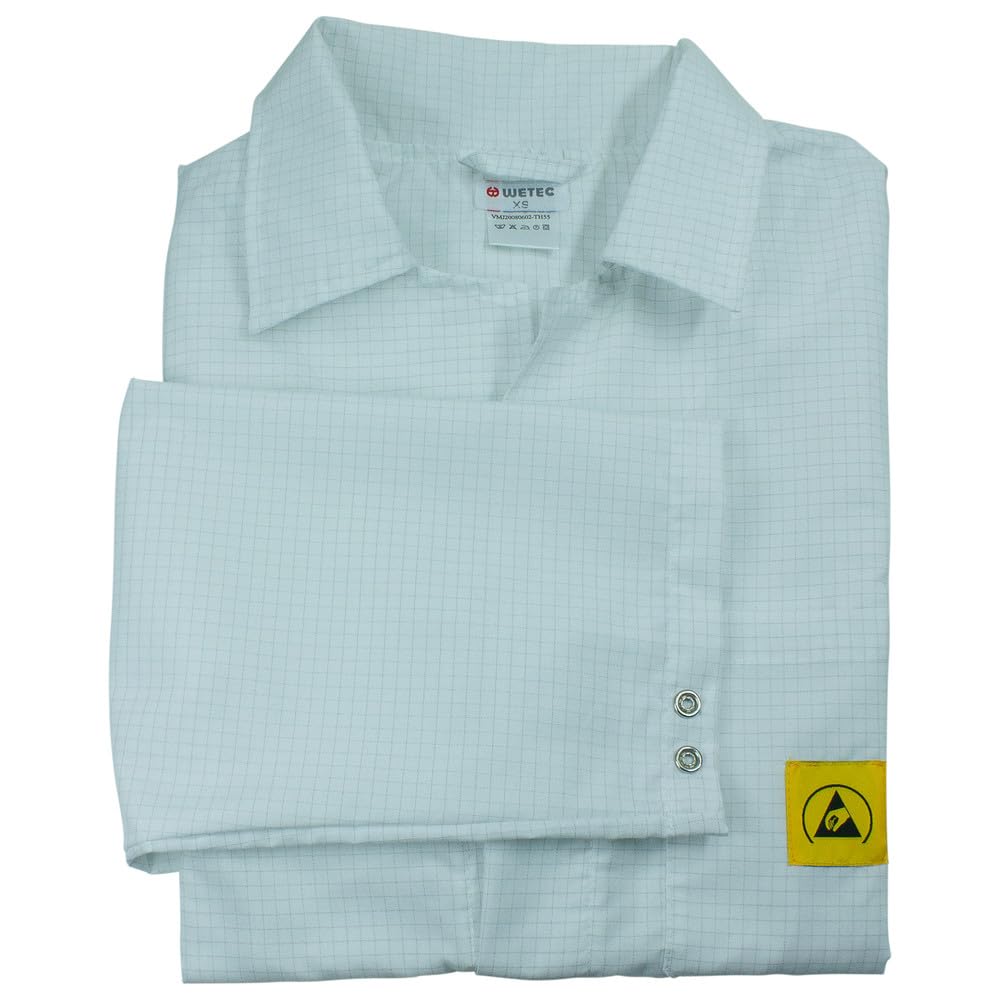 Wetec ESD-Arbeitsmantel AM-156, ESD, 4XL, weiss (Kittel Mantel Arbeitsmantel)