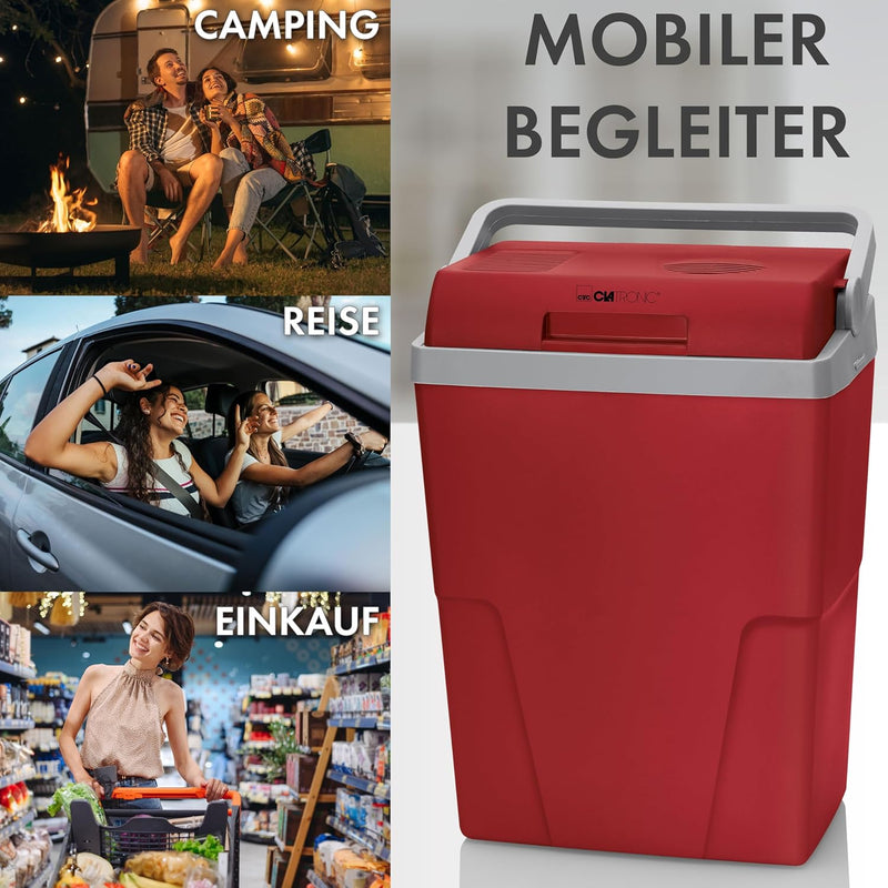 Clatronic® Kühlbox | elektrische Kühlbox für Auto und Camping | Kühlbox mit 22L Fassungsvermögen | K