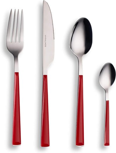 Echtwerk Besteck Set "Basic" mit Kunststoffgriffen, Campingbesteck, Picknickbesteck, leichtes Reiseb