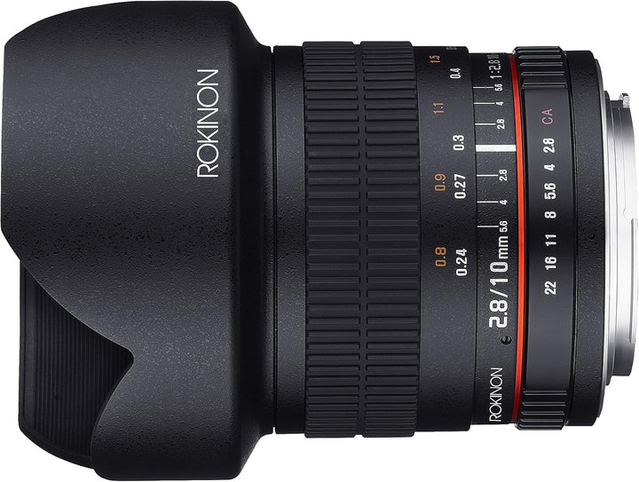 Rokinon 10 mm F2.8 ED AS NCS CS Ultra-Weitwinkelobjektiv Canon EF-S Typ für Canon Digital SLR Kamera