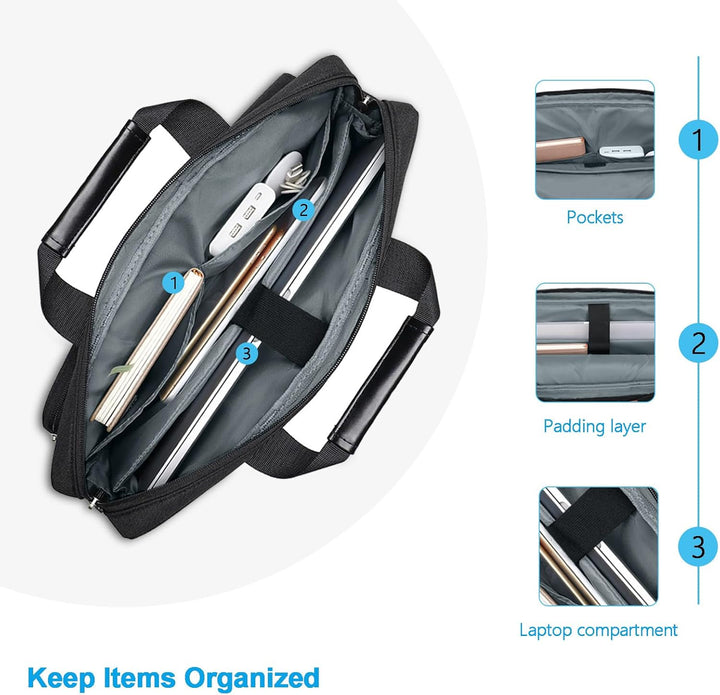 MOSISO Tragbare Umhängetasche mit 2 erhöhten Taschen & 1 Klappe & 1 horizontale Tasche & Griff & Gür