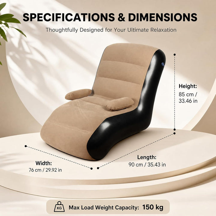 Aufblasbares Sofa mit Armlehne, wasserdicht, tragbar, für Camping