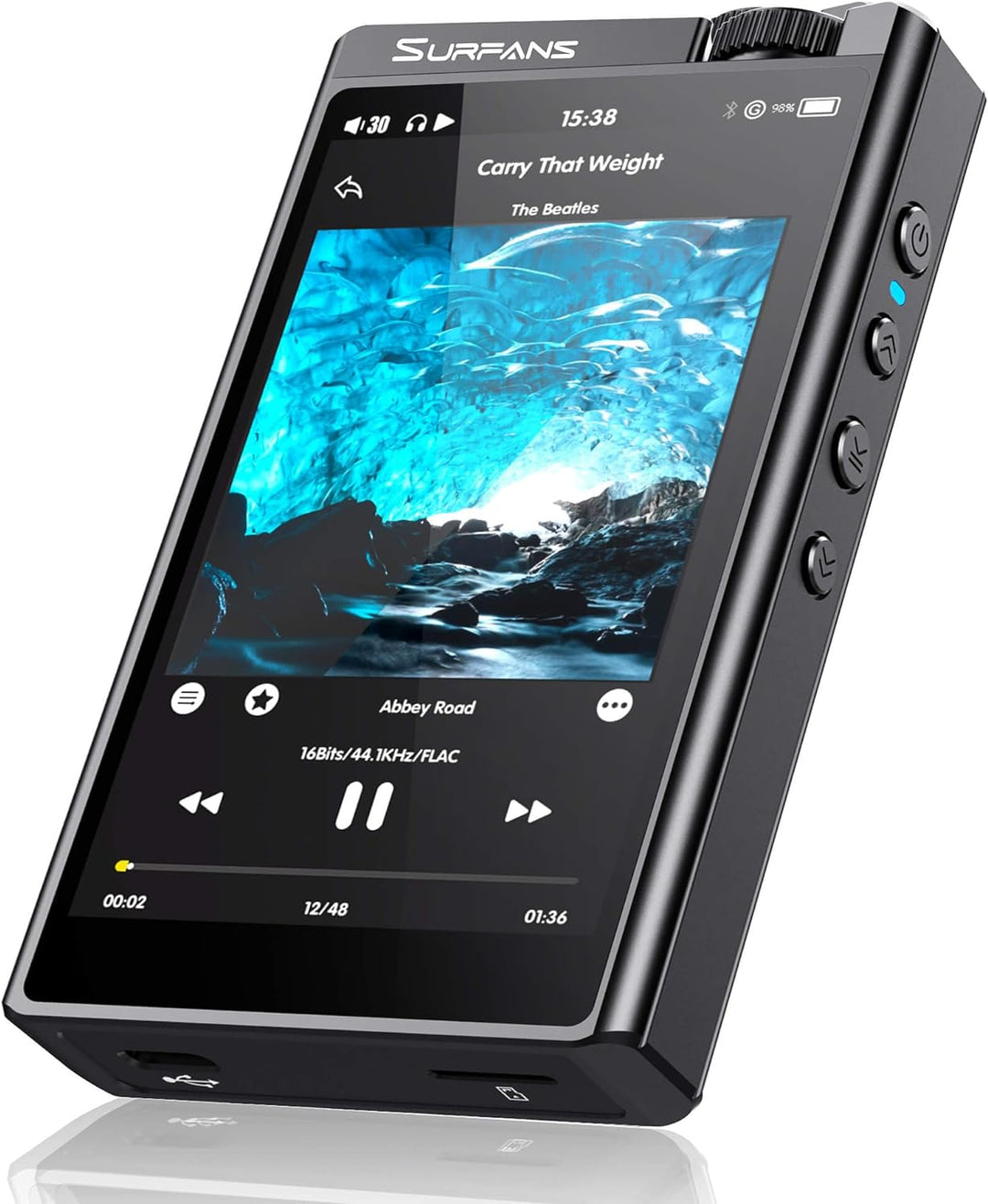 Surfans HiFi Mp3 Player mit Bluetooth: F35 DSD Hires Music Player 128GB Unterstützung bis zu 512GB