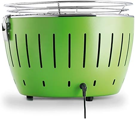 LotusGrill S Small Kompakt Feuerrot der raucharme Holzkohle-/Tischgrill Stromversorgung via USB-Ansc