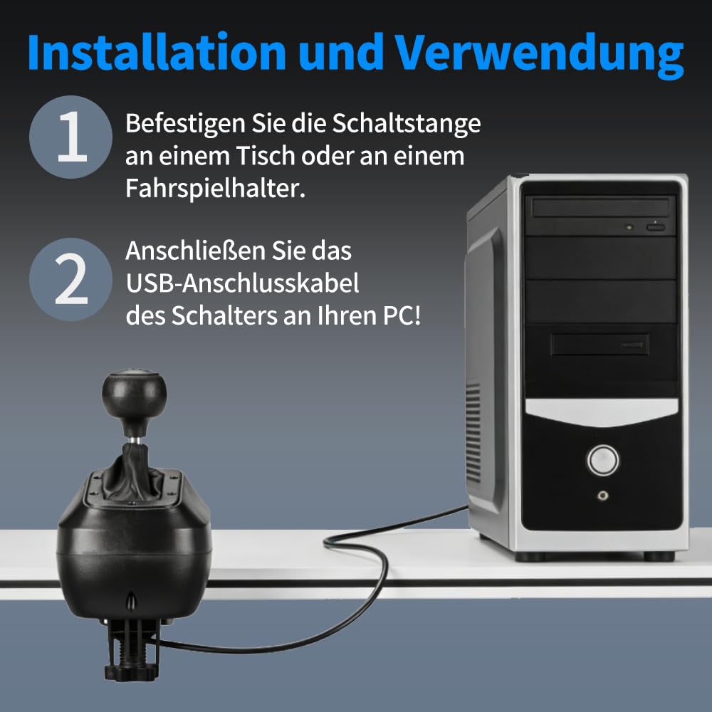 NBCP USB Driving Force Shifters für Rennspiele H Gear Shift für Logitech G29 G27 G25 G920 Thrustmast