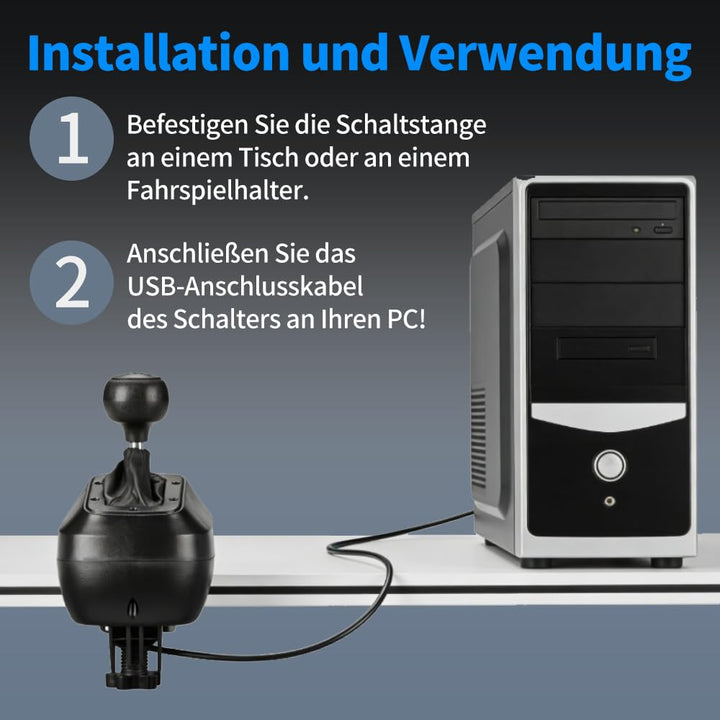 NBCP USB Driving Force Shifters für Rennspiele H Gear Shift für Logitech G29 G27 G25 G920 Thrustmast