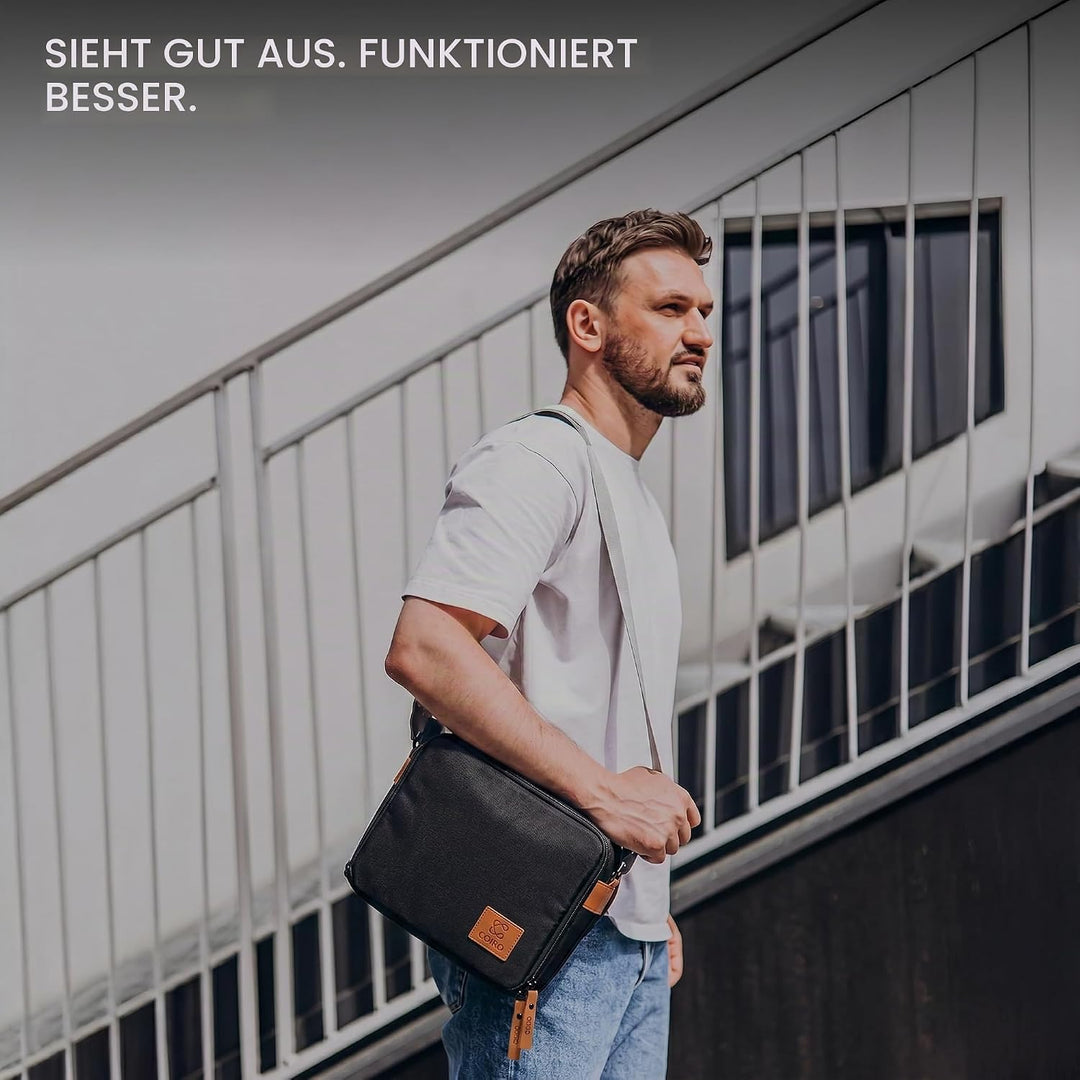 C Coiro Kameratasche Spiegelreflex Wasserdicht, Kamera Tasche Klein, Kamera Umhängetasche für Kompak