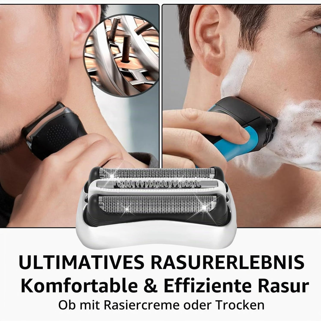 3 Stück Ersatz-Rasierkopf für Braun Series 3, 32S/32B kompatibel mit Braun S3 3040S, 3000S, 310S, 30