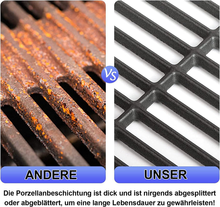 Gusseisen Grillrost für Enders Boston 3, Enders Monroe Pro 3, Charbroil, Barbecook Siesta 310, Landm