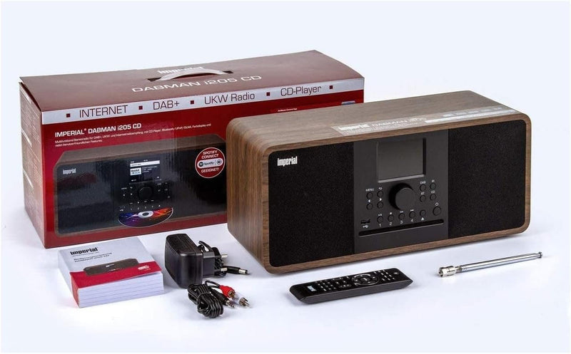 IMPERIAL DABMAN i205 CD Internetradio/DAB+ (Stereo Sound, UKW, CD Player, WLAN, LAN, Bluetooth, Stre