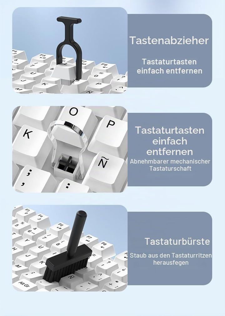 GK GAMAKAY 36 cm Tastatur-Handgelenkauflage mit Reinigungswerkzeug-Set, Handballenauflage aus ABS un
