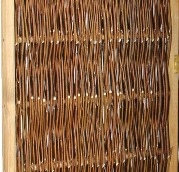 Spanische Wand Raumteiler 4teilig 150 x 240cm aus Weide - Hochwertiger Sicht- und Windschutz aus Wei