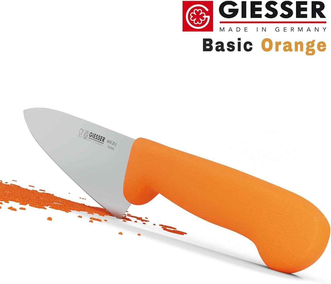 Giesser seit 1776 - Made in Germany - Kochmesser orange, Basic Orange, Klinge 20 cm, rutschfest, sch