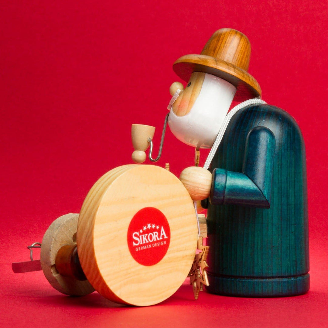SIKORA RM-A Räuchermännchen aus Holz 3 Grössen Verschiedene Motive, Farbe/Modell:A07 blau - Leuchten