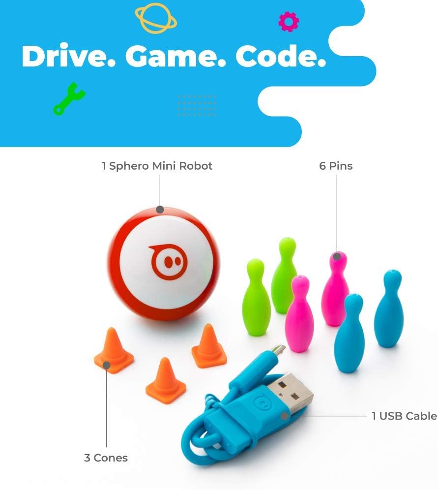Sphero Mini Roboterball Rot - Appgesteuerter Spielzeugroboter für Kinder - Roboterball mit Fernsteue