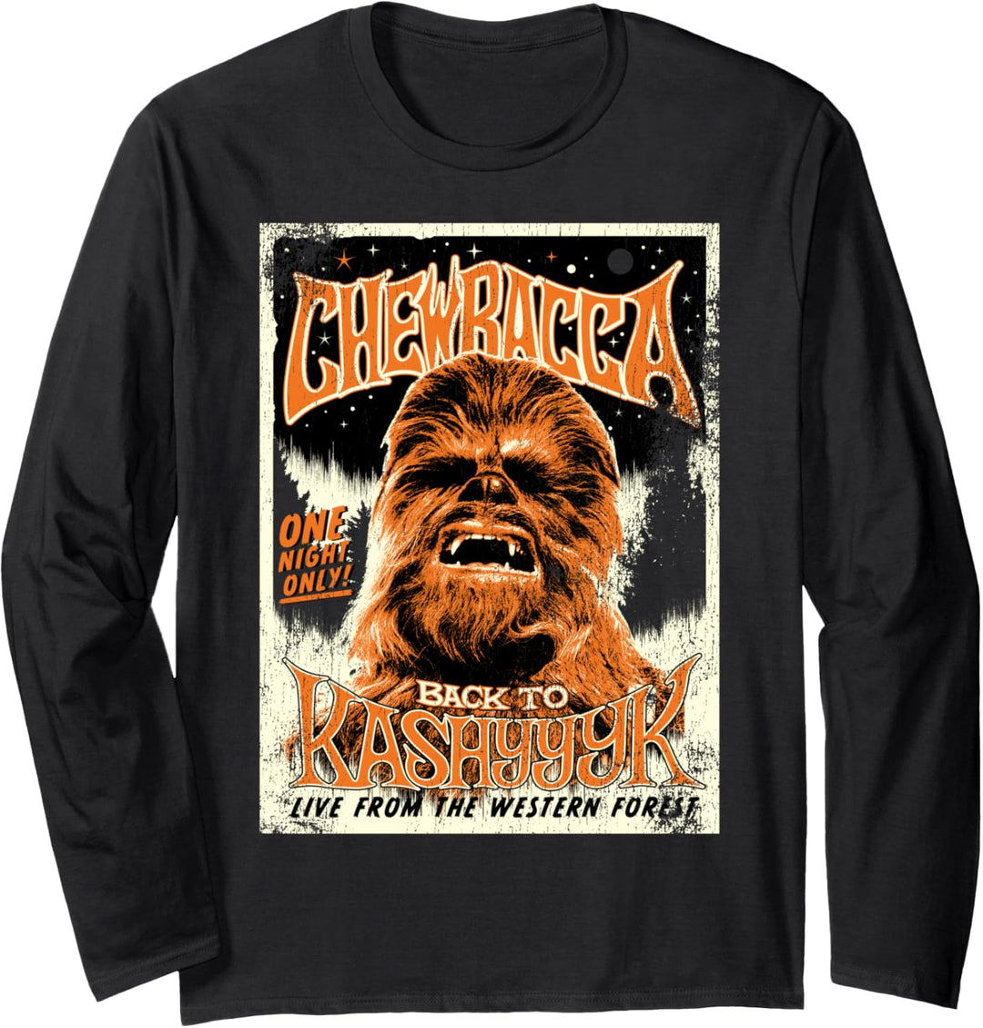 Star Wars Chewbacca Vintage Concert Poster Langarmshirt