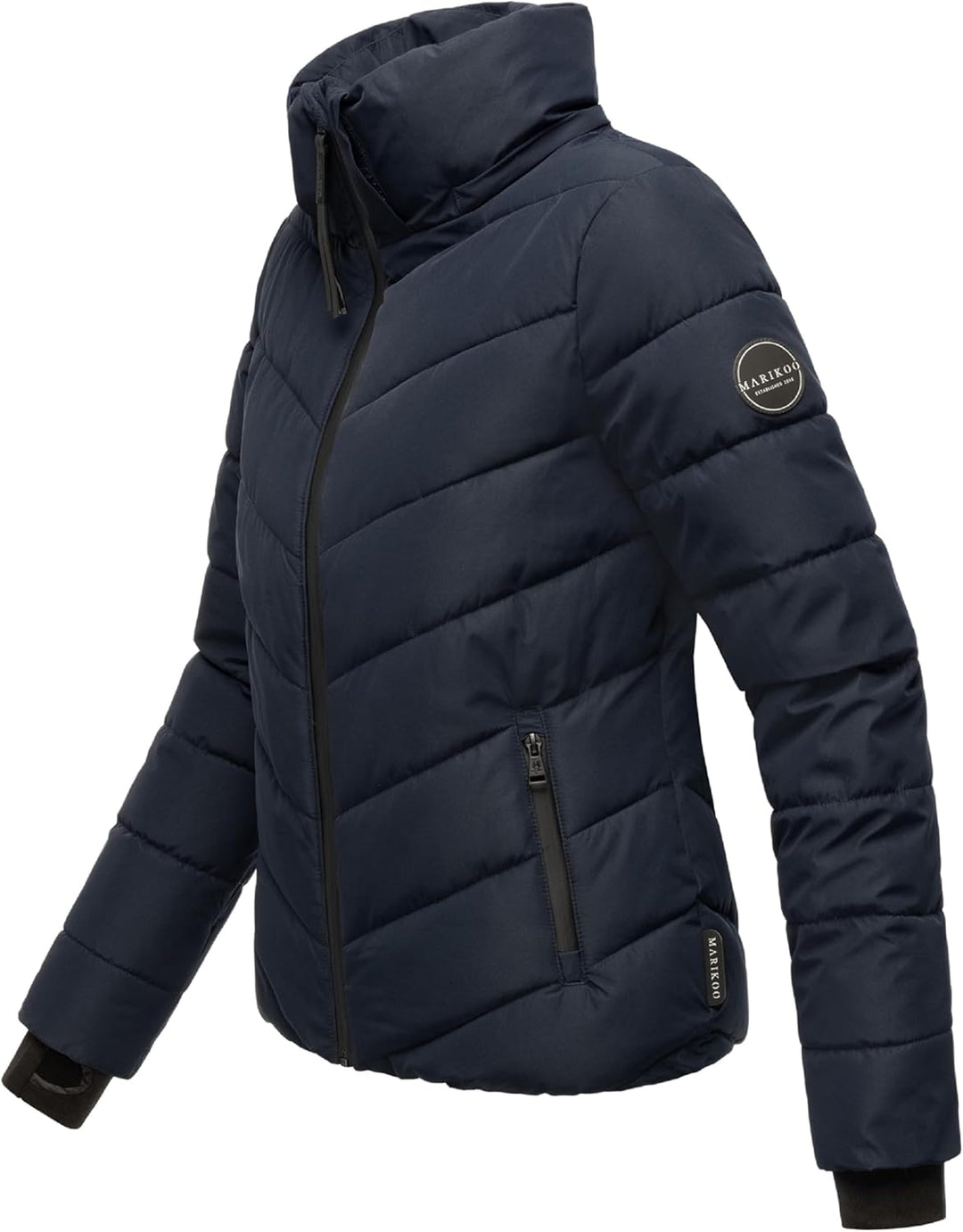 MARIKOO Damen Winterjacke warme Steppjacke mit Abnehmbarer Kapuze Samuiaa XVI XS-3XL XS Navy, XS Nav
